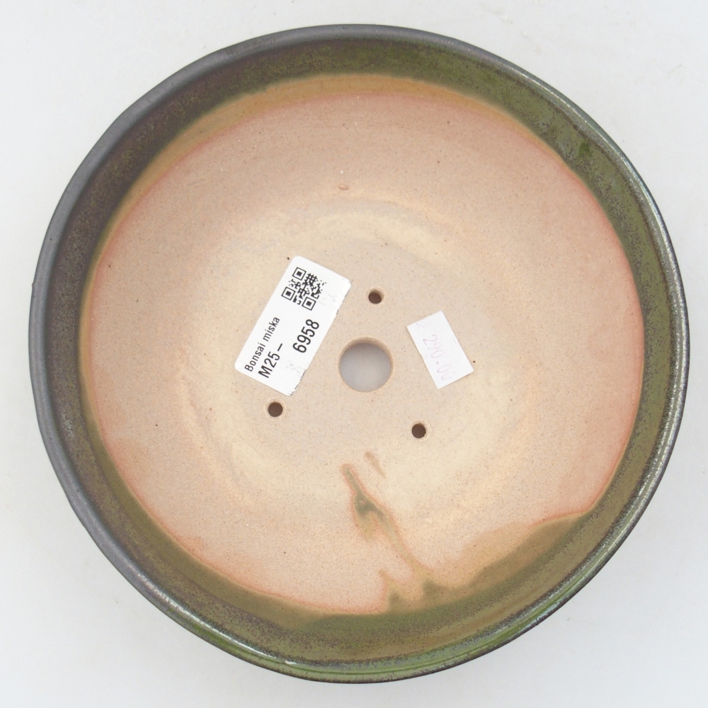 Ciotola bonsai in ceramica 26 x 26 x 8 cm, colore rosso