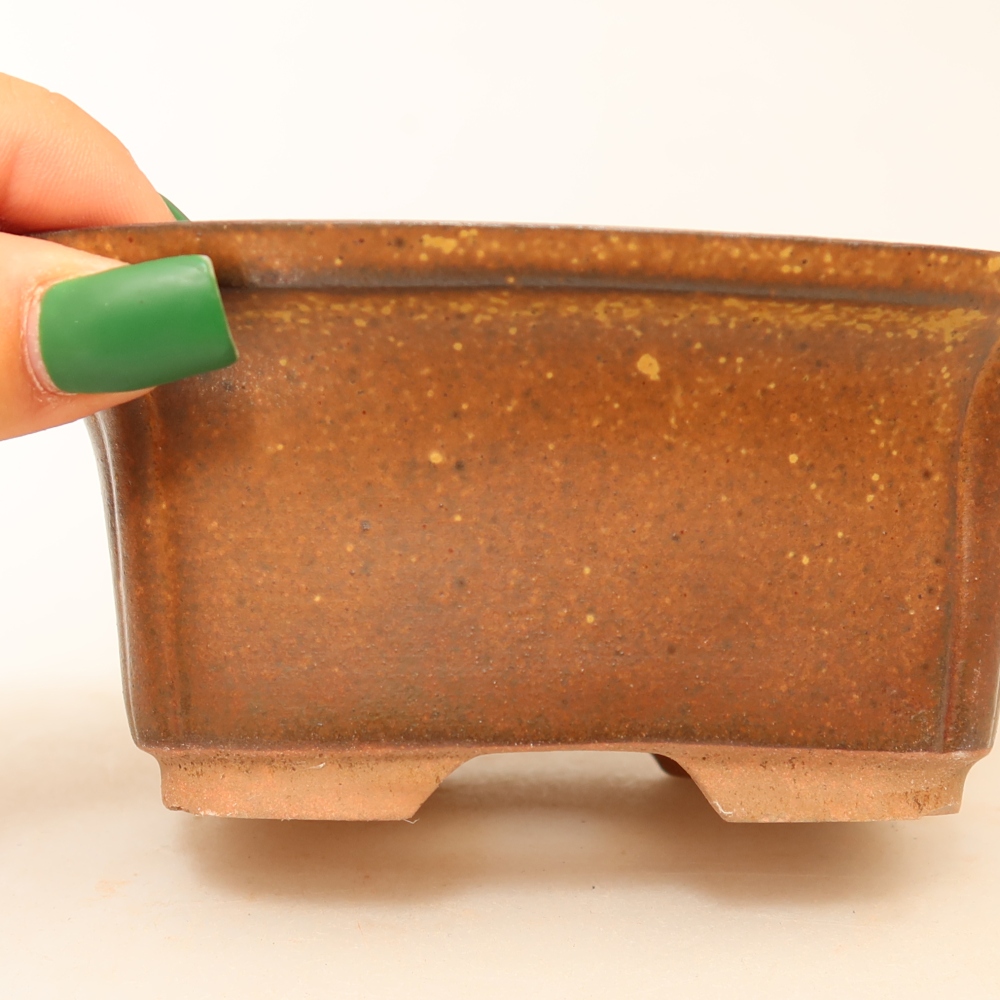 Ciotola in ceramica  13 x 10,5 x 5,5 cm, colore marrone