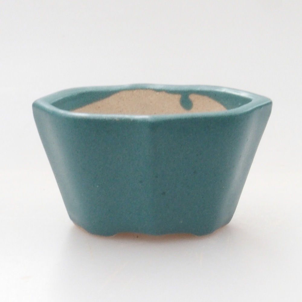Ciotola bonsai in ceramica 6,5 x 5,5 x 4 cm, colore blu