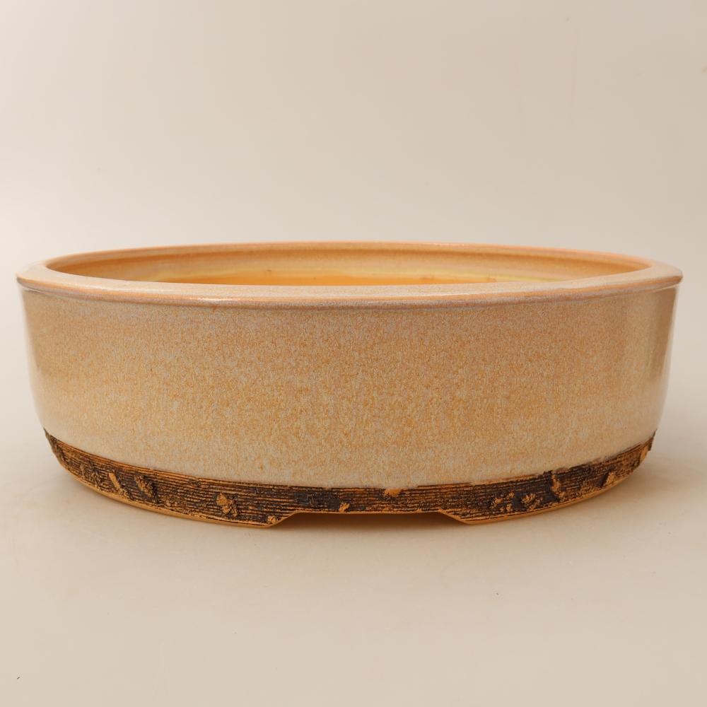 Vaso da bonsai in ceramica 27,5 x 27,5 x 7,5 cm, colore beige
