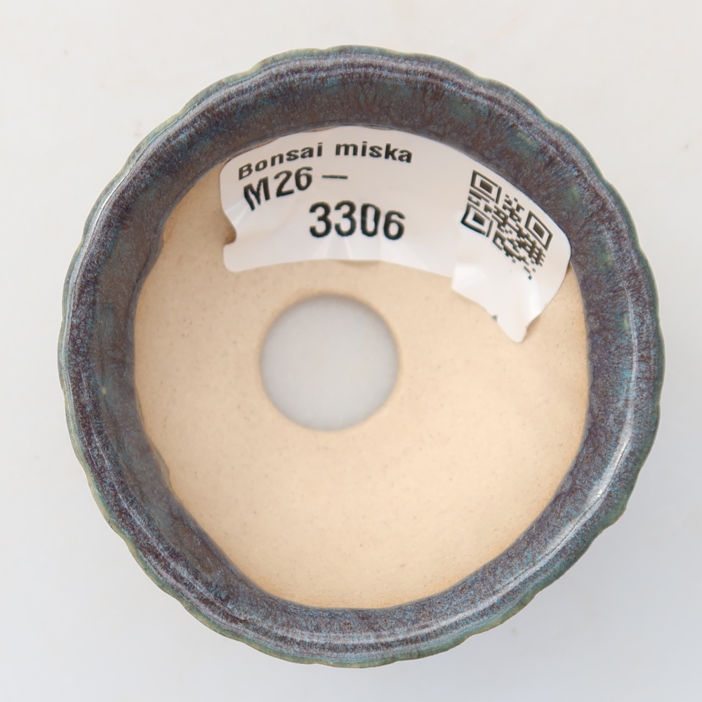 Vaso da bonsai in ceramica 5,5 x 5,5 x 3 cm, colore grigio