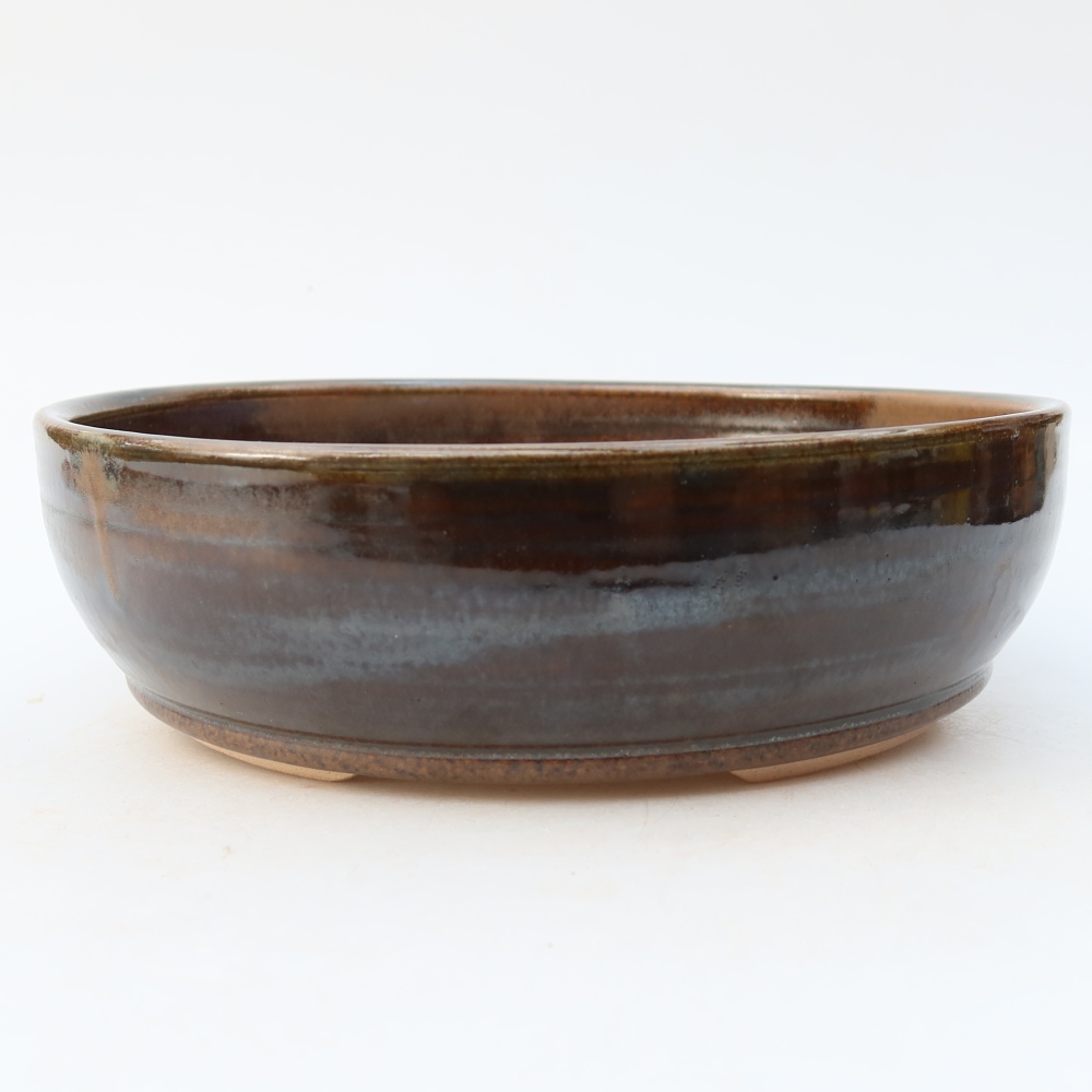 Ciotola per bonsai in ceramica 20 x 20 x 6 cm, marrone