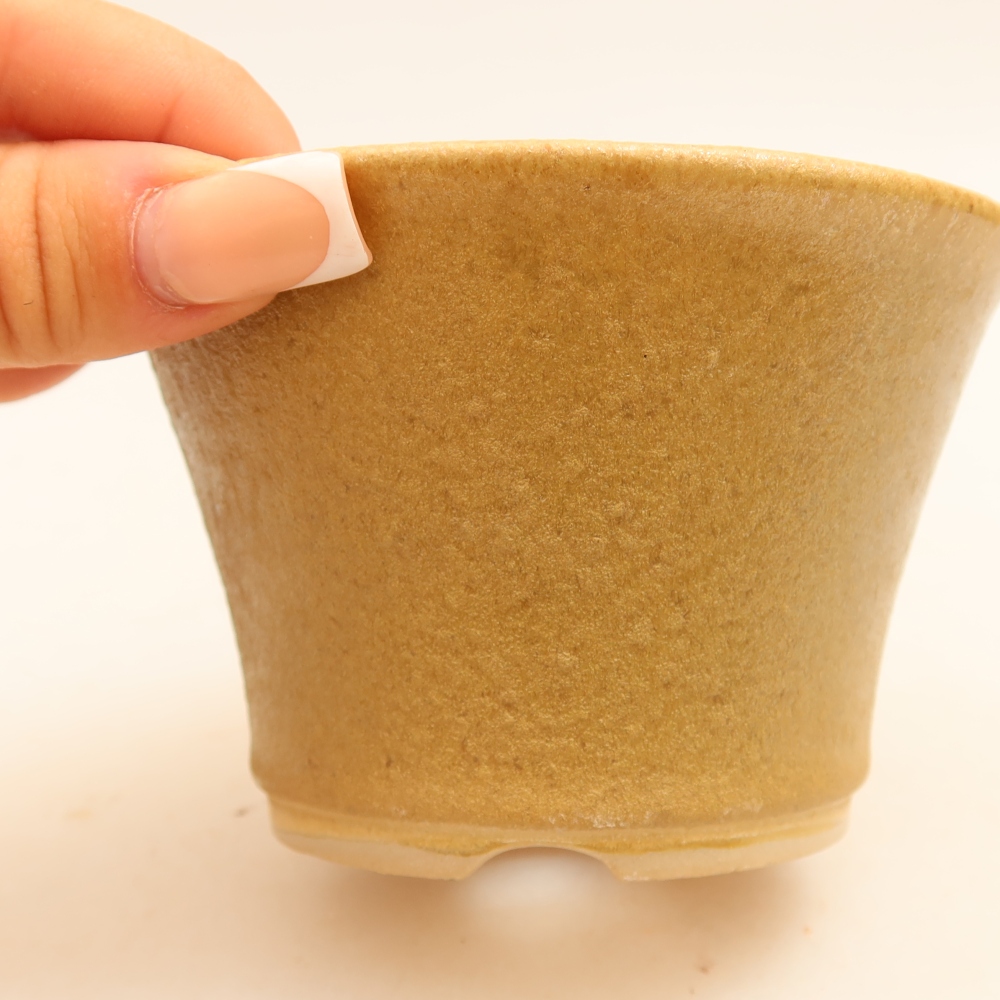 Vaso da bonsai in ceramica 11 x 11 x 7 cm, colore beige