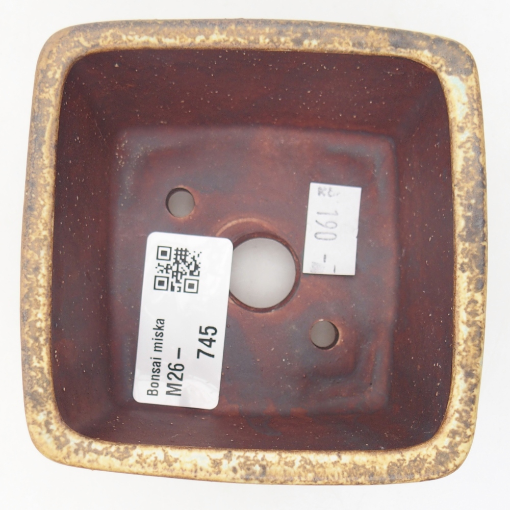 Ciotola bonsai in ceramica 8,5 x 8,5 x 5,5 cm, verde