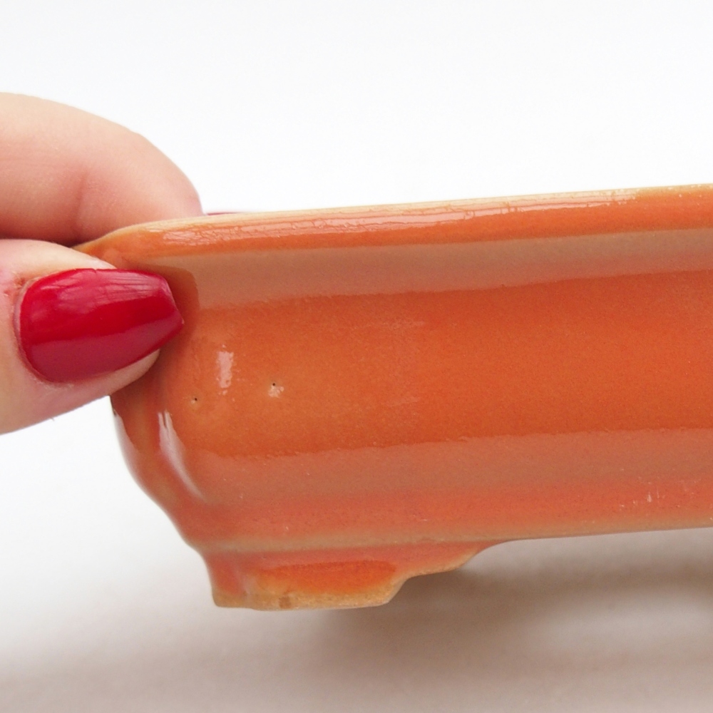 Ciotola bonsai in ceramica 26 x 26 x 8 cm, colore rosso