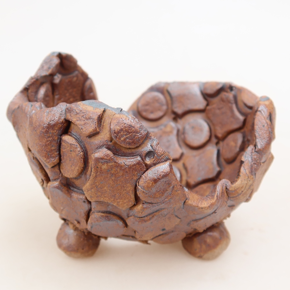 Conchiglia in ceramica 9 x 8 x 5,5 cm , colore marrone