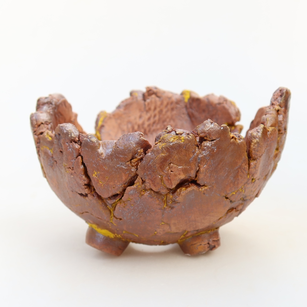 Conchiglia in ceramica  11 x 10 x 7 cm, colore giallo