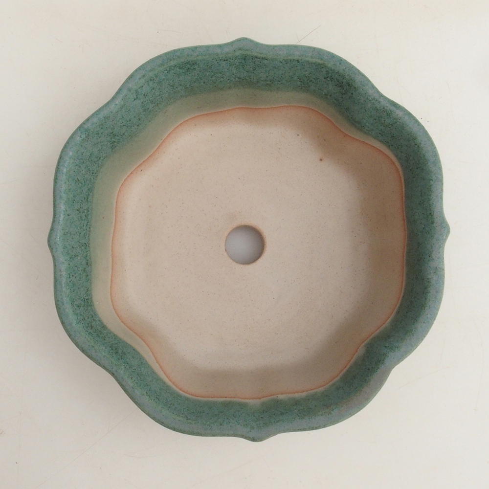 Ciotola per bonsai H06 - 14,5 x 14,5 x 5 cm - verde