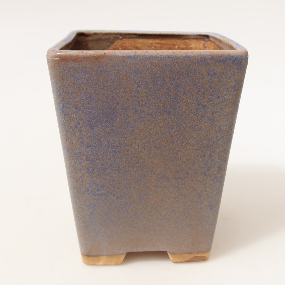 Ciotola bonsai in ceramica 8,5 x 8,5 x 10,5 cm, colore blu