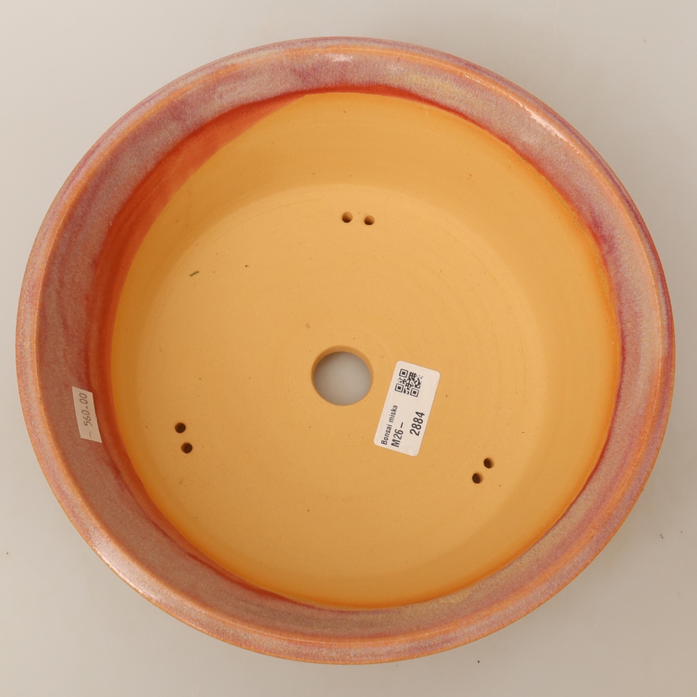Vaso da bonsai in ceramica 25 x 25 x 8 cm, colore rosa