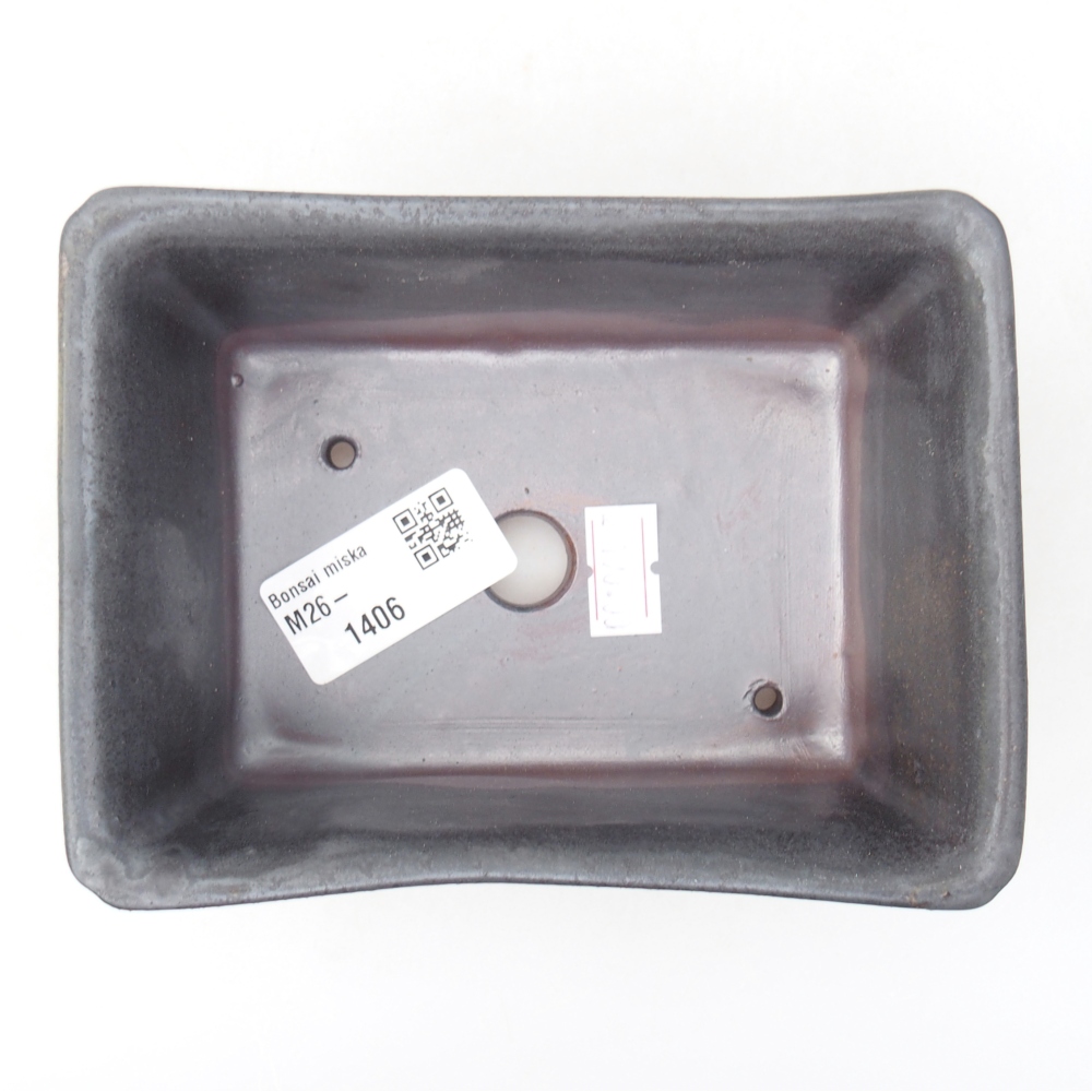 Ciotola per bonsai in ceramica 13,5 x 10 x 5,5 cm, marrone