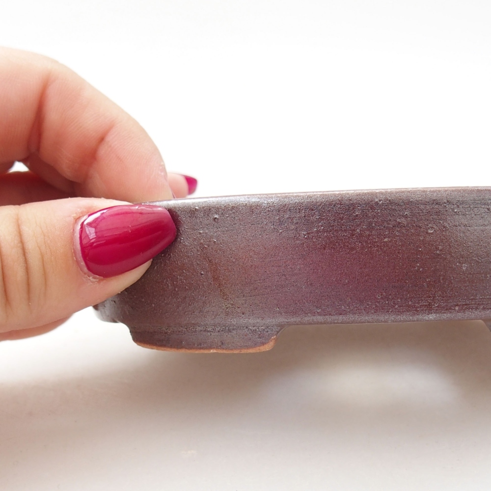 Ciotola per bonsai in ceramica 11,5 x 9 x 2,5 cm, marrone