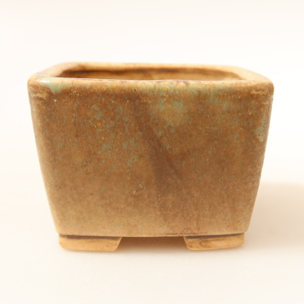 Ciotola per bonsai in ceramica 6,5 x 6,5 x 4,5 cm, verde