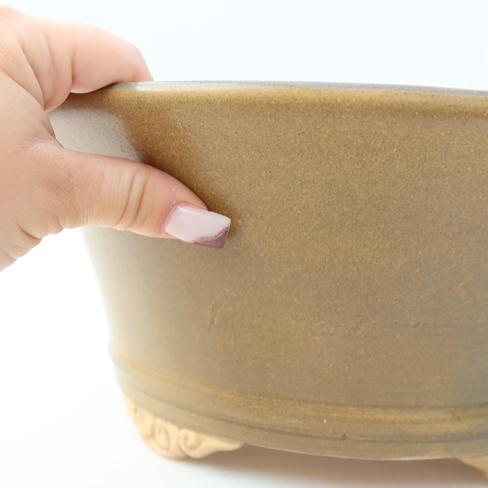 Vaso da bonsai in ceramica 29 x 29 x 12,5 cm, colore marrone