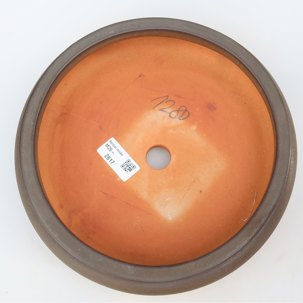 Ciotola in ceramica  23 x 23 x 7 cm, colore marrone