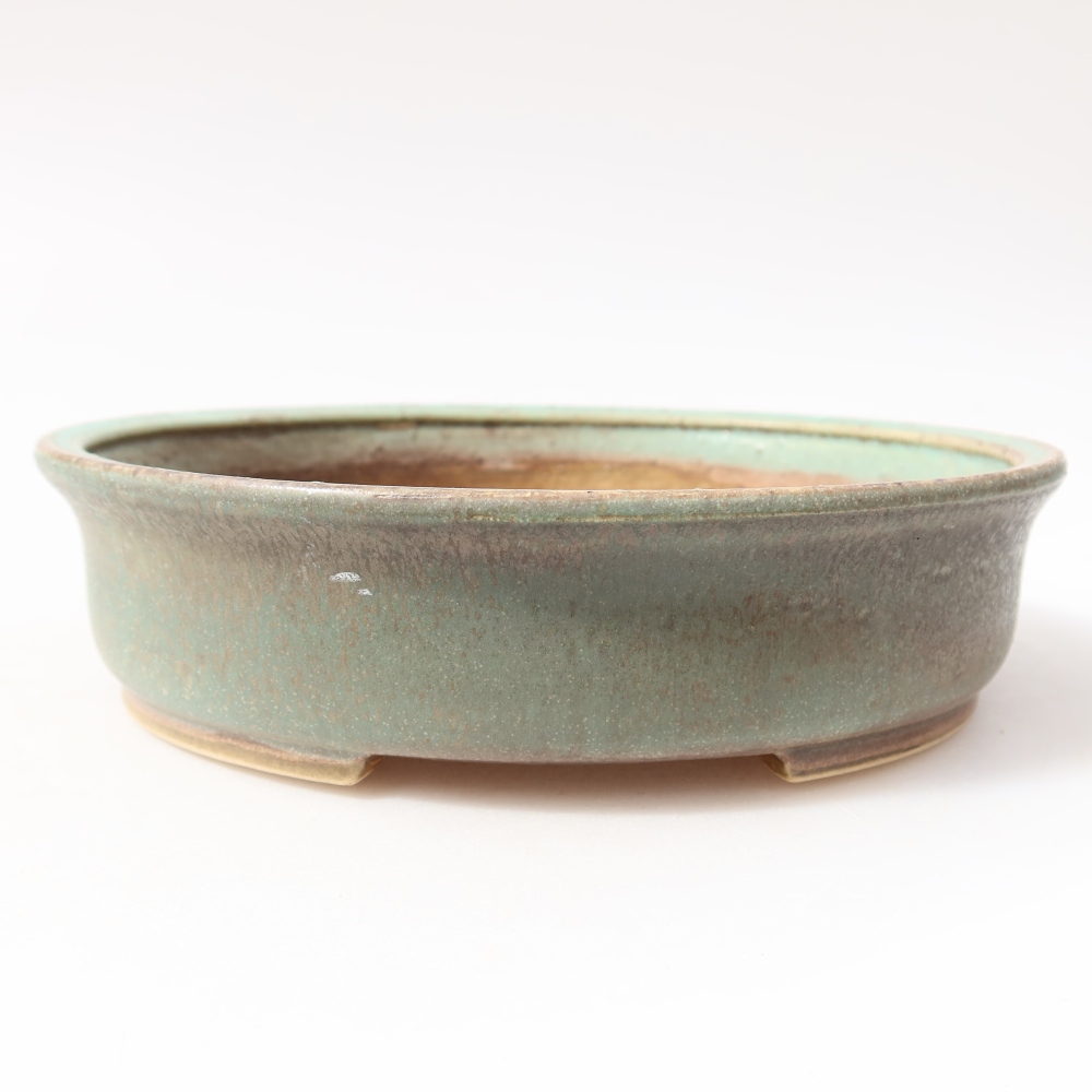 Vaso da bonsai in ceramica 18 x 16,5 x 4,5 cm, colore verde