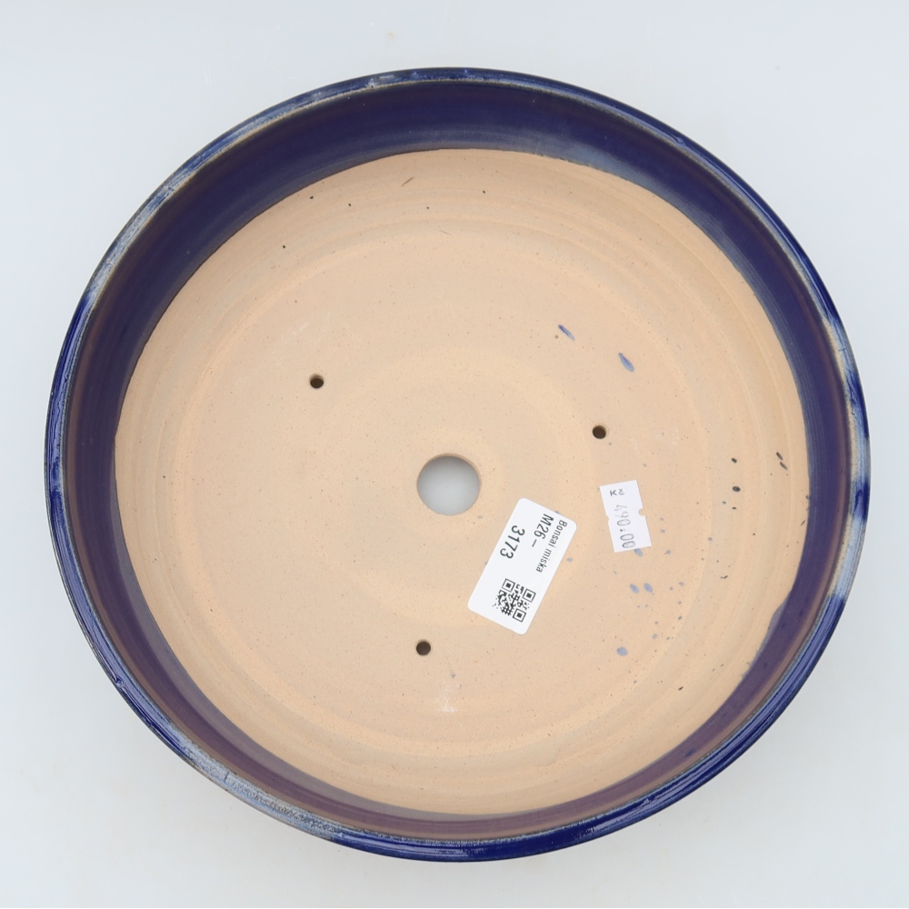 Ciotola bonsai in ceramica 23 x 23 x 6 cm, colore blu