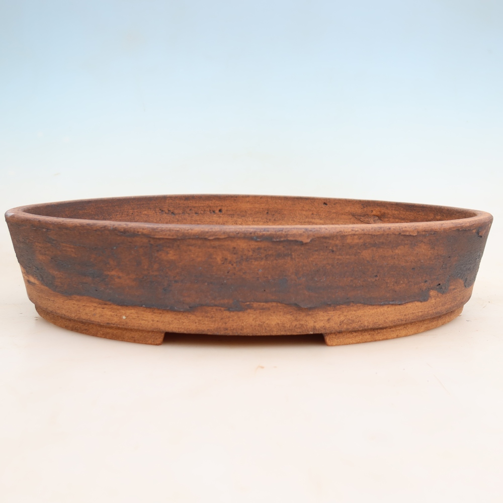 Vaso in ceramica per bonsai 38 x 30 x 7,5 cm, colore marrone