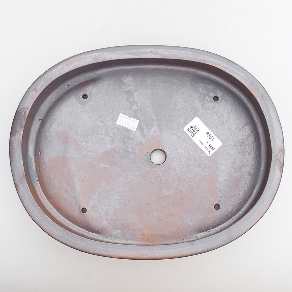 Ciotola bonsai in ceramica 26 x 20 x 5 cm, colore metallo