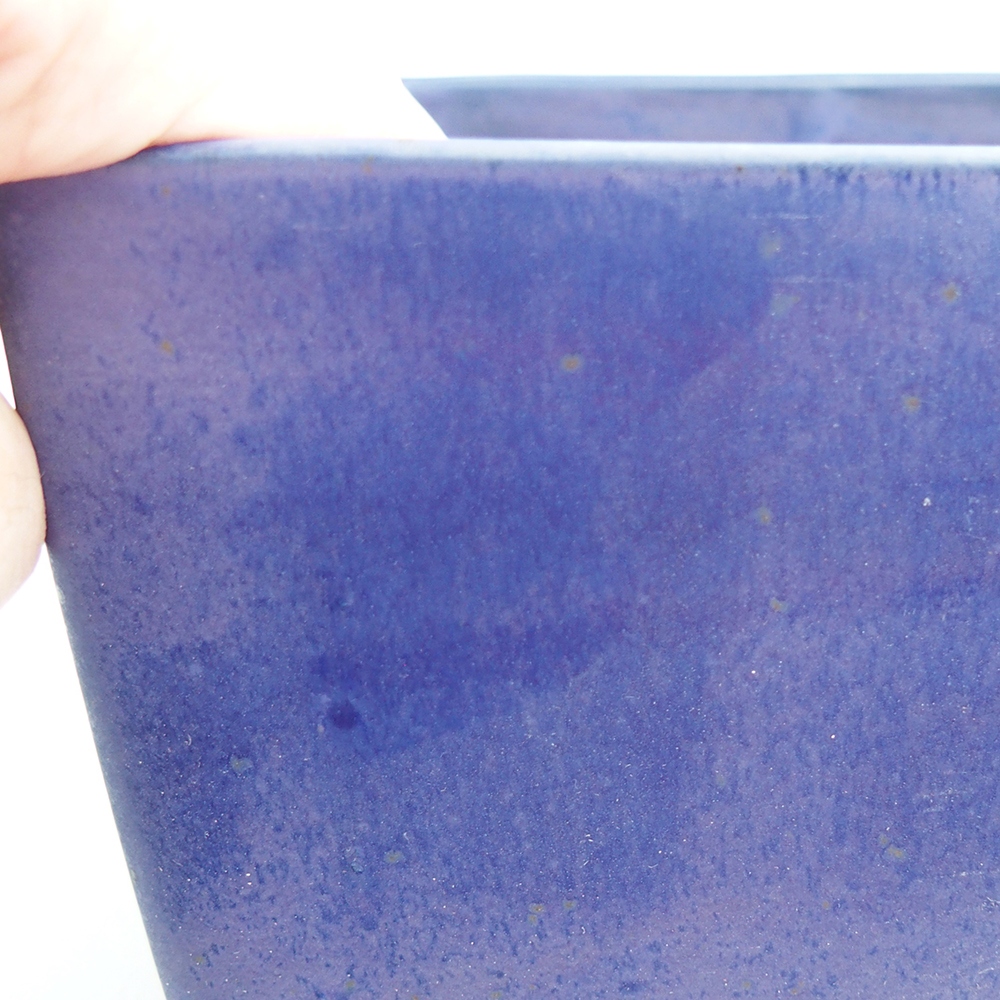 Ciotola per bonsai in ceramica 15 x 15 x 10,5 cm, colore blu