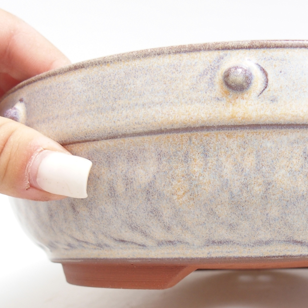Ciotola bonsai in ceramica 20,5 x 20,5 x 6,5 cm, colore blu
