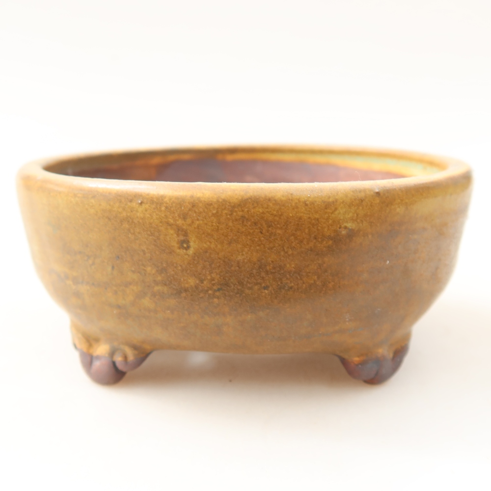 Ciotola per bonsai in ceramica 10,5 x 10,5 x 4 cm, marrone