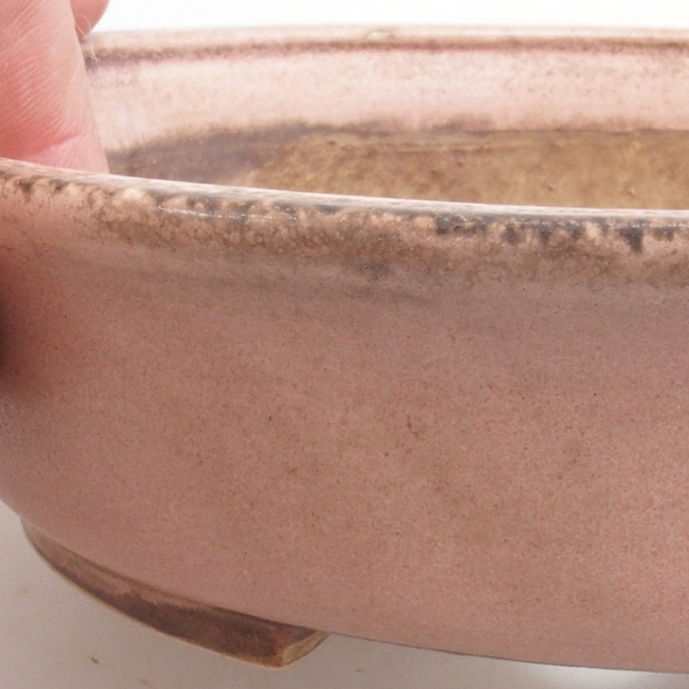 Ciotola per bonsai in ceramica 10 x 8,5 x 4 cm, marrone