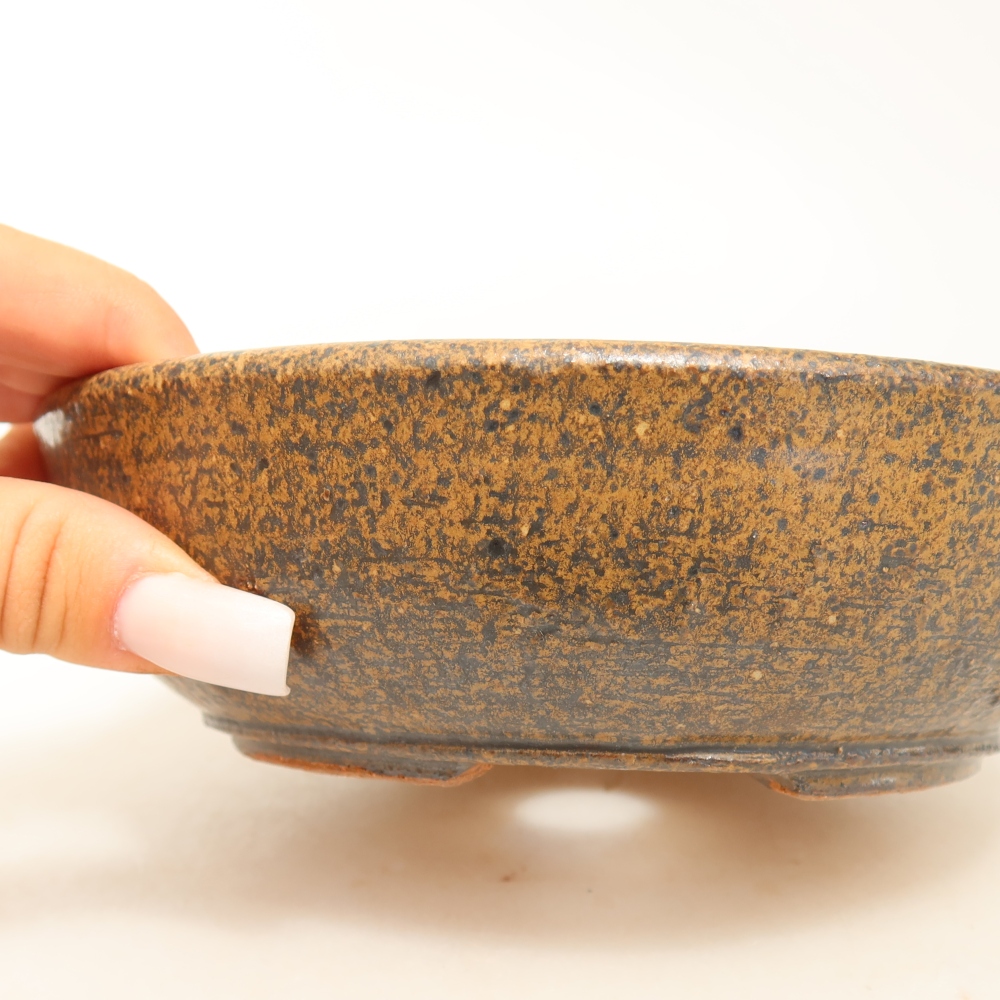 Vaso da bonsai in ceramica 17 x 17 x 5 cm, colore marrone