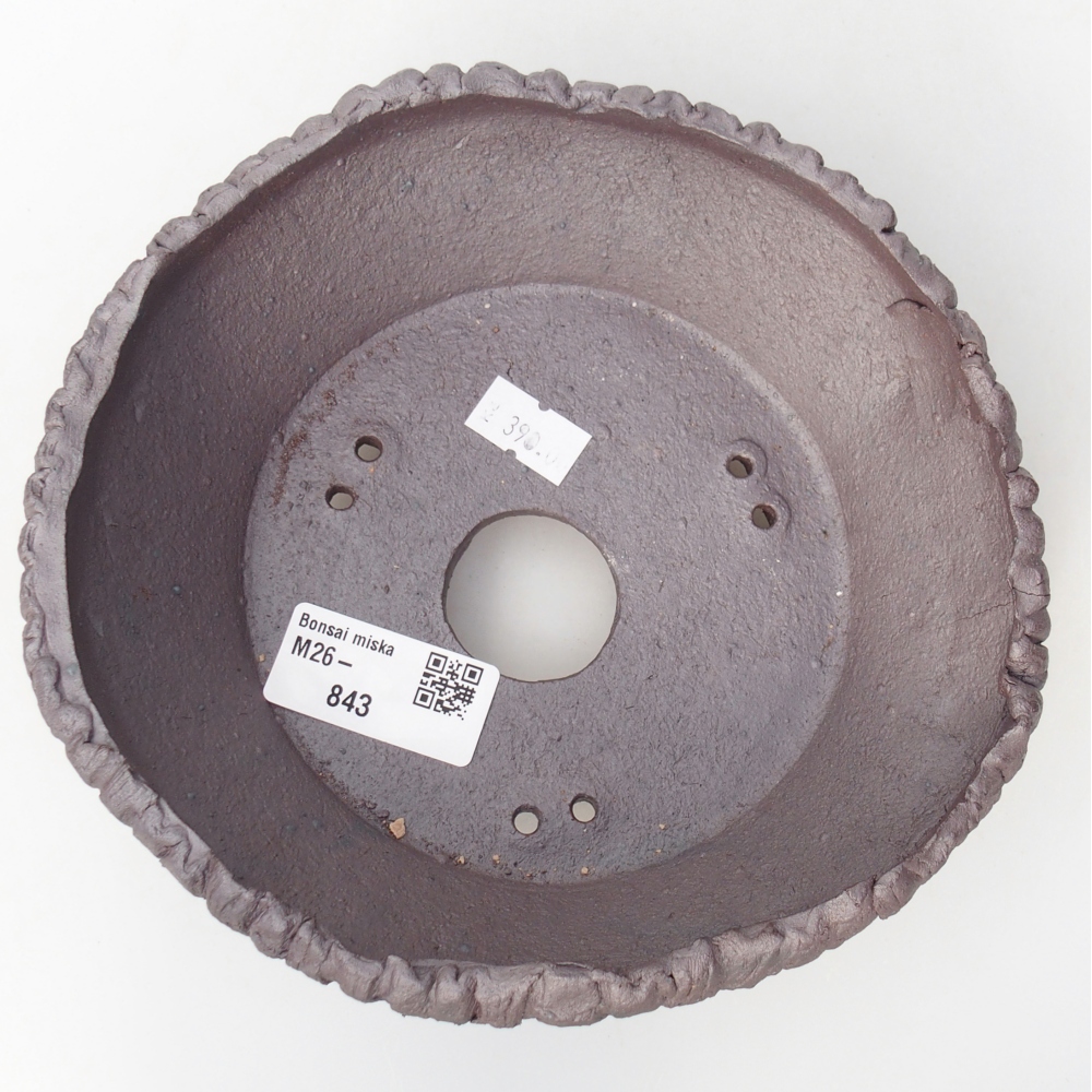 Ciotola bonsai in ceramica 16,5 x 16,5 x 6,5 cm, colore metallo