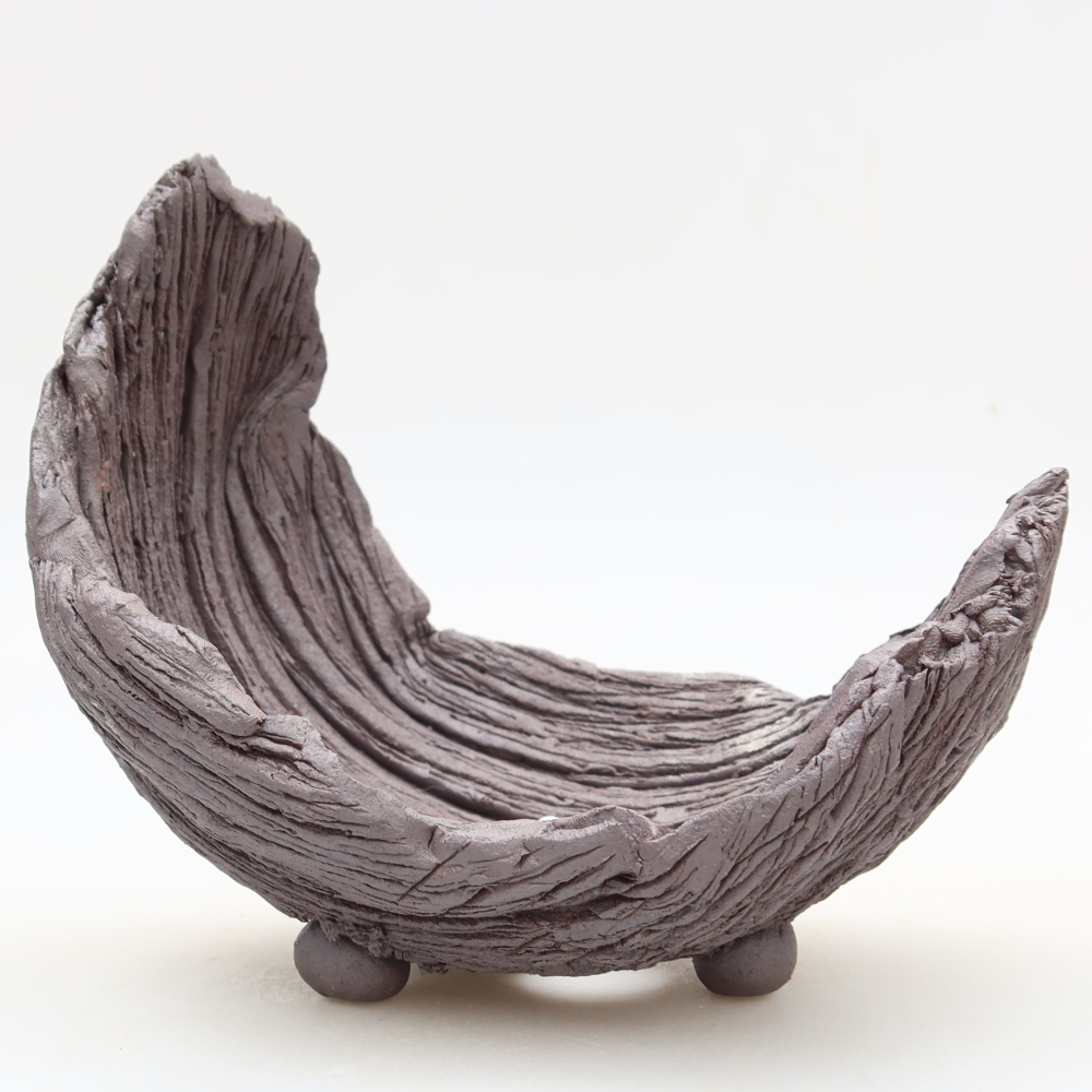 Conchiglia in ceramica  15 x 11 x 14 cm, colore marrone