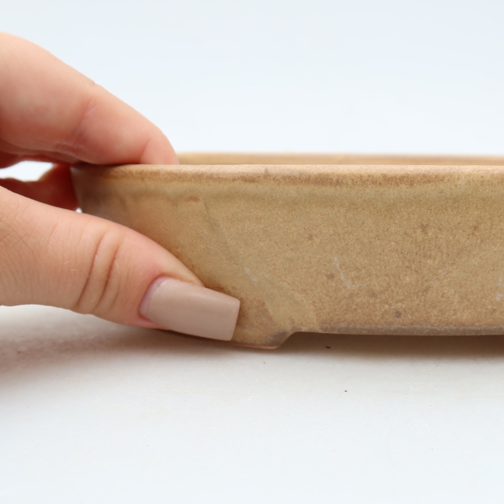 Ciotola bonsai in ceramica 17 x 14 x 4 cm, colore beige