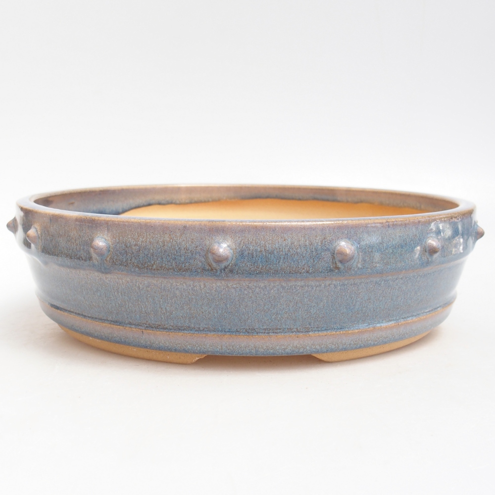 Ciotola bonsai in ceramica 23 x 23 x 6 cm, colore blu