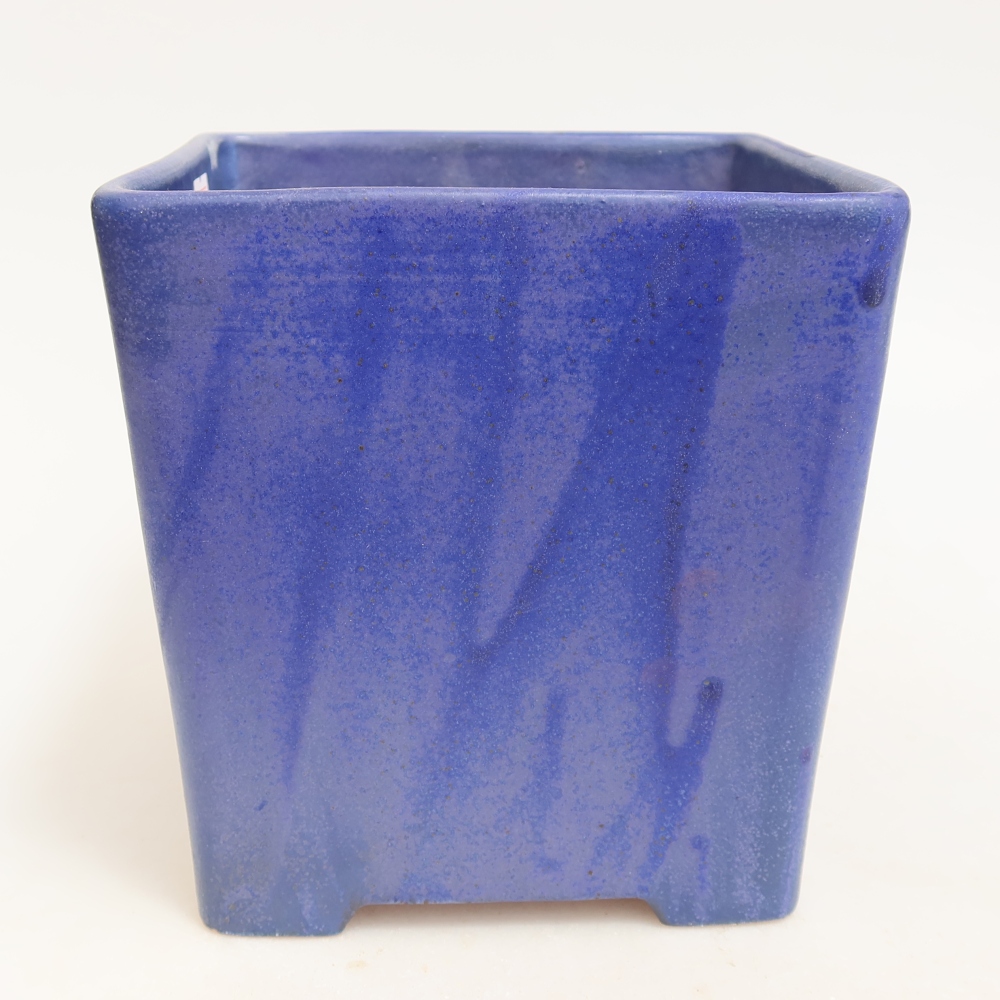 Vaso da bonsai in ceramica 13 x 13 x 13,5 cm, colore blu