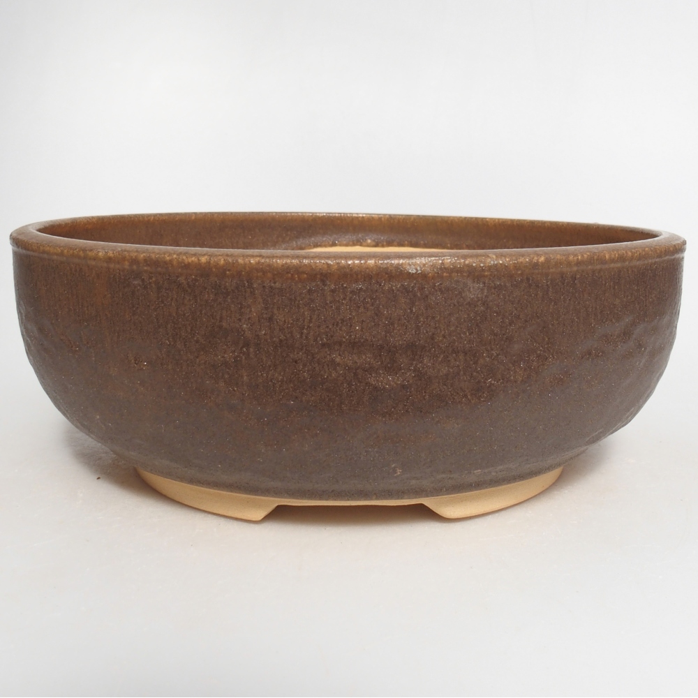 Ciotola per bonsai in ceramica 21 x 21 x 7,5 cm, marrone