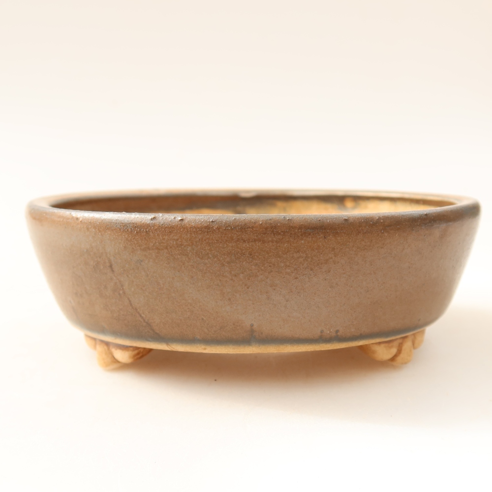 Ciotola per bonsai in ceramica 12 x 10,5 x 4 cm, marrone