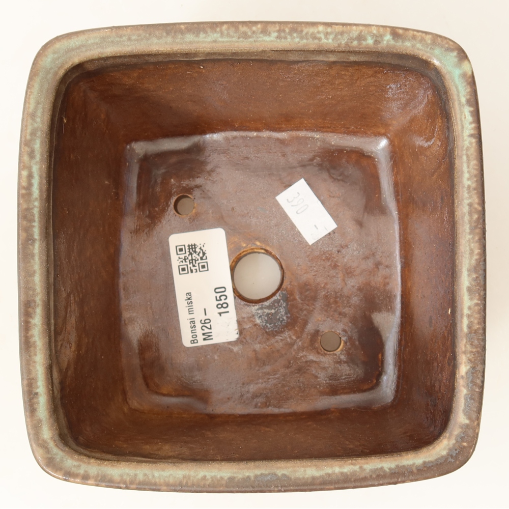 Ciotola bonsai in ceramica 13 x 13 x 8 cm, verde