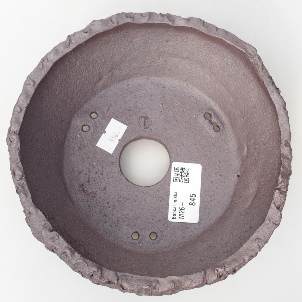 Ciotola bonsai in ceramica 17 x 17 x 7 cm, colore metallo
