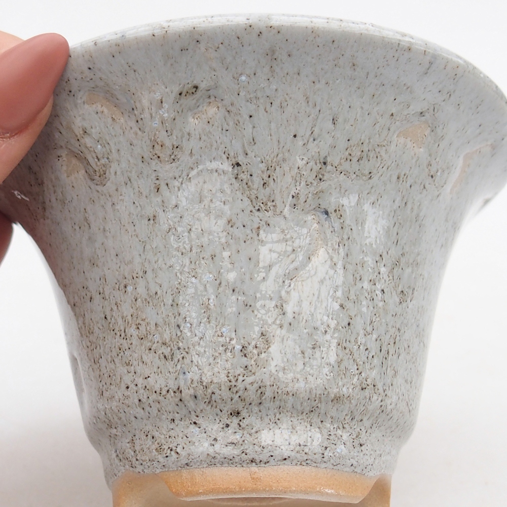 Ciotola bonsai in ceramica 10,5 x 10,5 x 7 cm, grigio