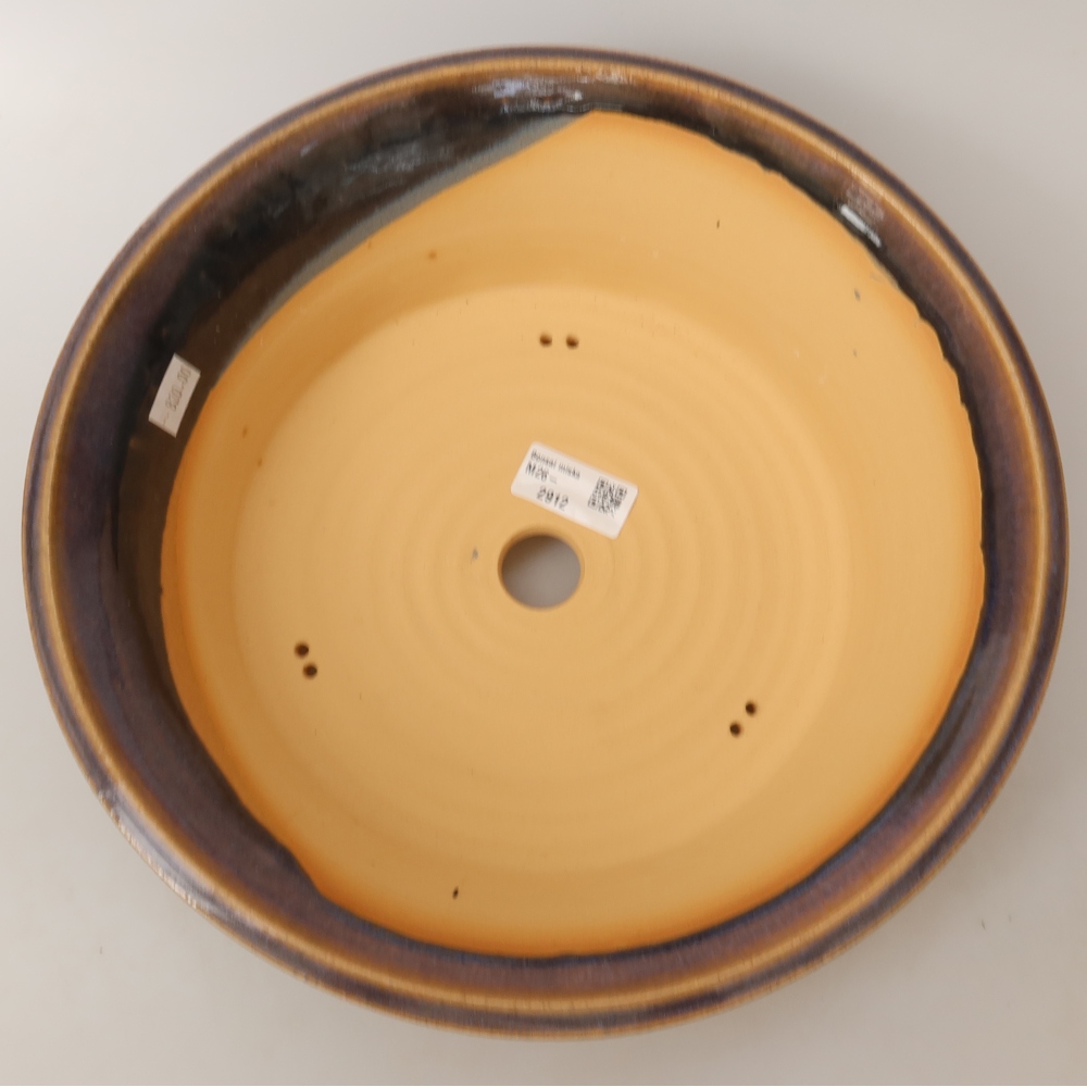 Vaso da bonsai in ceramica 29,5 x 29,5 x 9,5 cm, colore blu