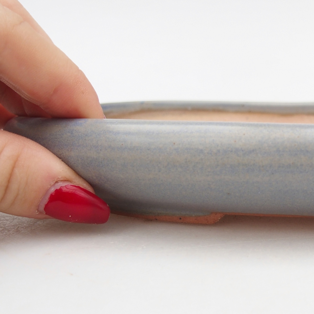 Ciotola bonsai in ceramica 22 x 17 x 3 cm, colore blu