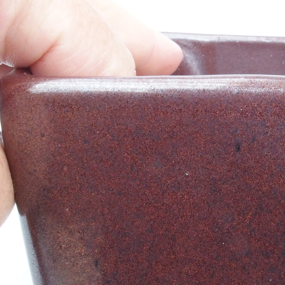 Ciotola bonsai in ceramica 11 x 11 x 8,5 cm, marrone