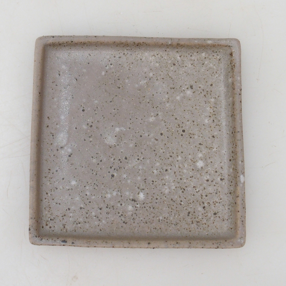 Sottovaso bonsai quadrato M - 10 x 10 x 1,5 cm - beige