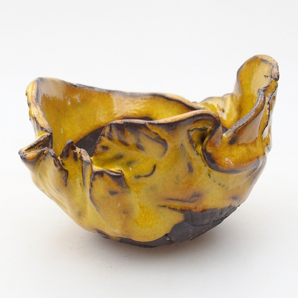 Guscio in ceramica 9 x 8,5 x 6,5 cm , giallo