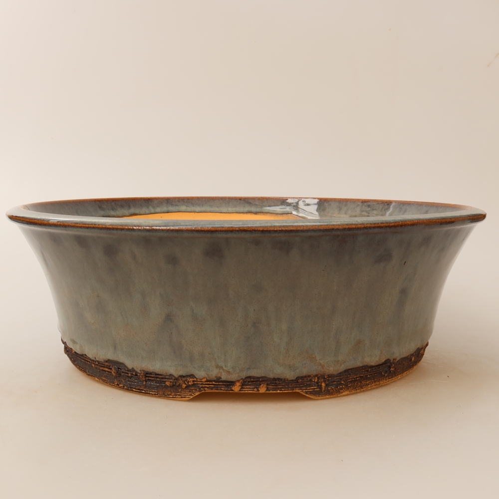 Vaso per bonsai in ceramica 27,5 x 27,5 x 8,5 cm, colore grigio