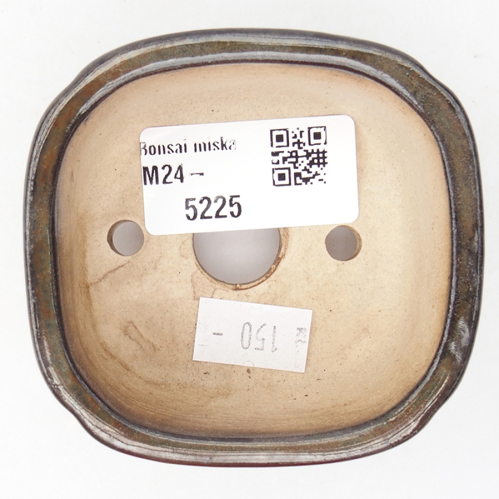 Ciotola per bonsai in ceramica 7,5 x 7 x 4 cm, colore nero