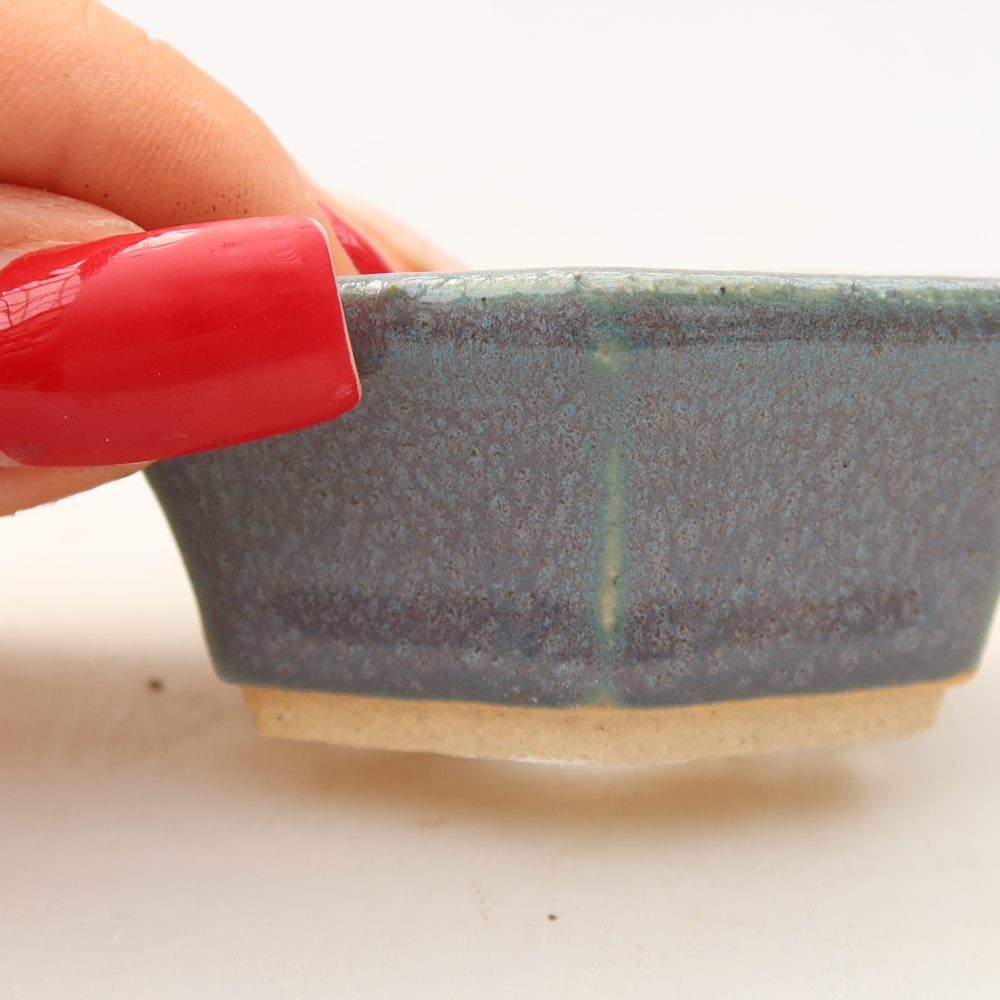 Vaso da bonsai in ceramica 6 x 5,5 x 2,5 cm, colore grigio