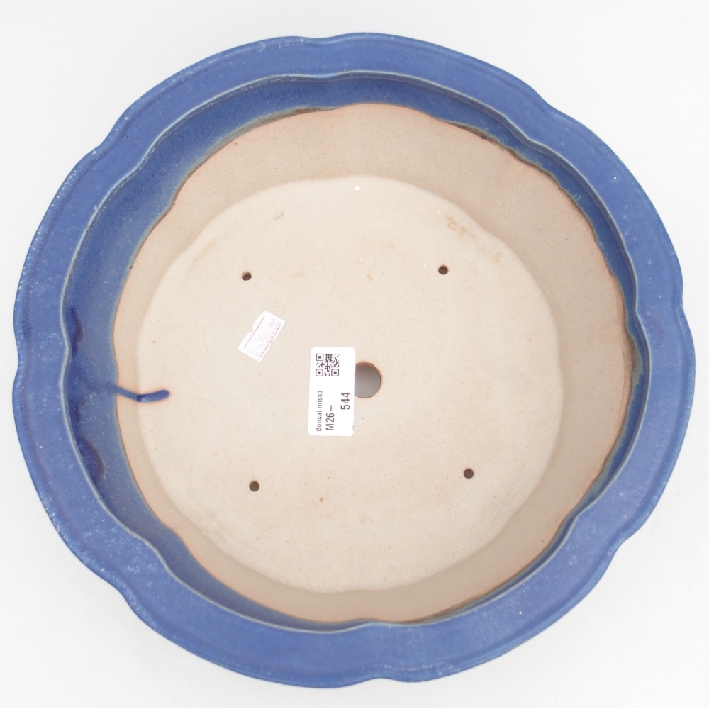 Ciotola bonsai in ceramica 26,5 x 26,5 x 8,5 cm, colore blu