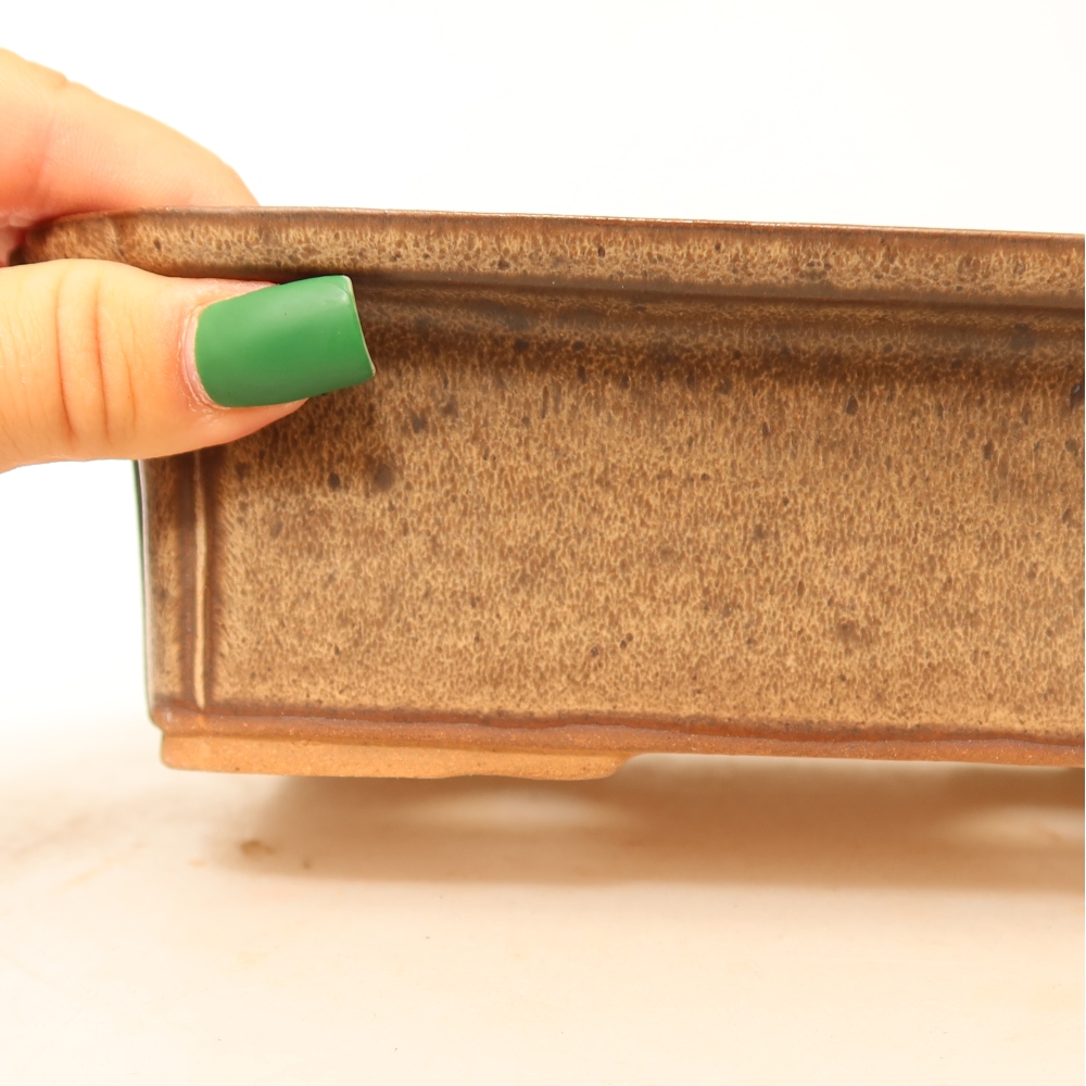 Ciotola in ceramica  20 x 15,5 x 5,5 cm, colore marrone