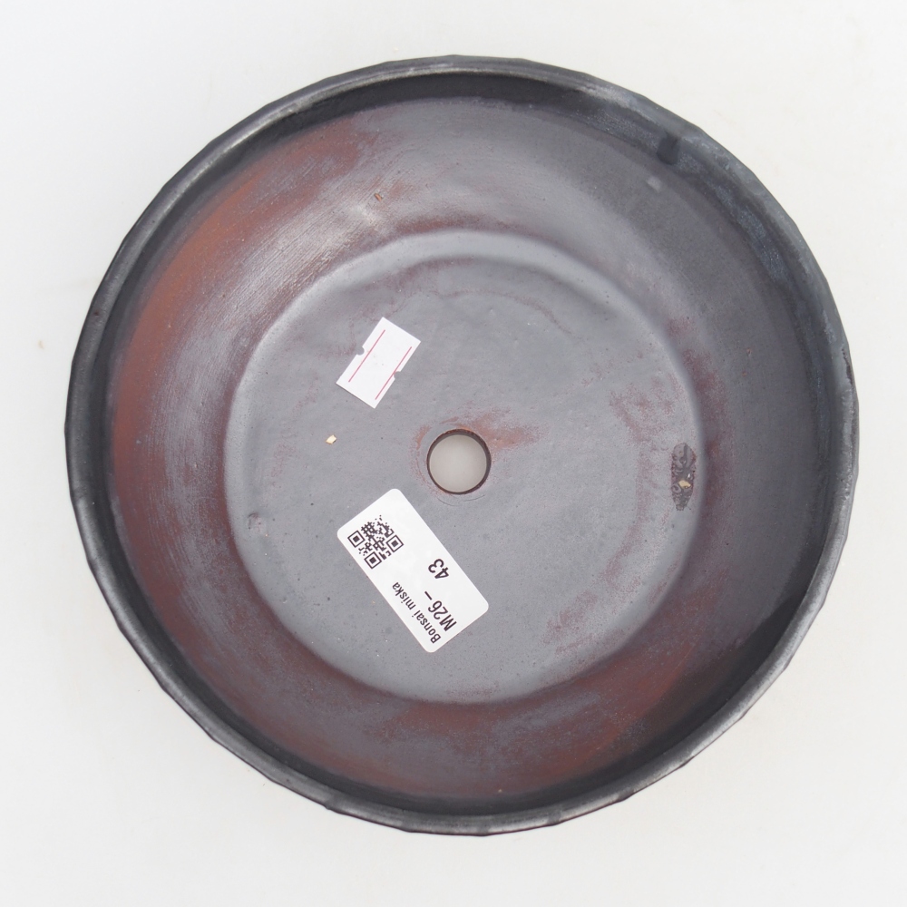 Ciotola per bonsai in ceramica 18 x 18 x 5,5 cm, nero