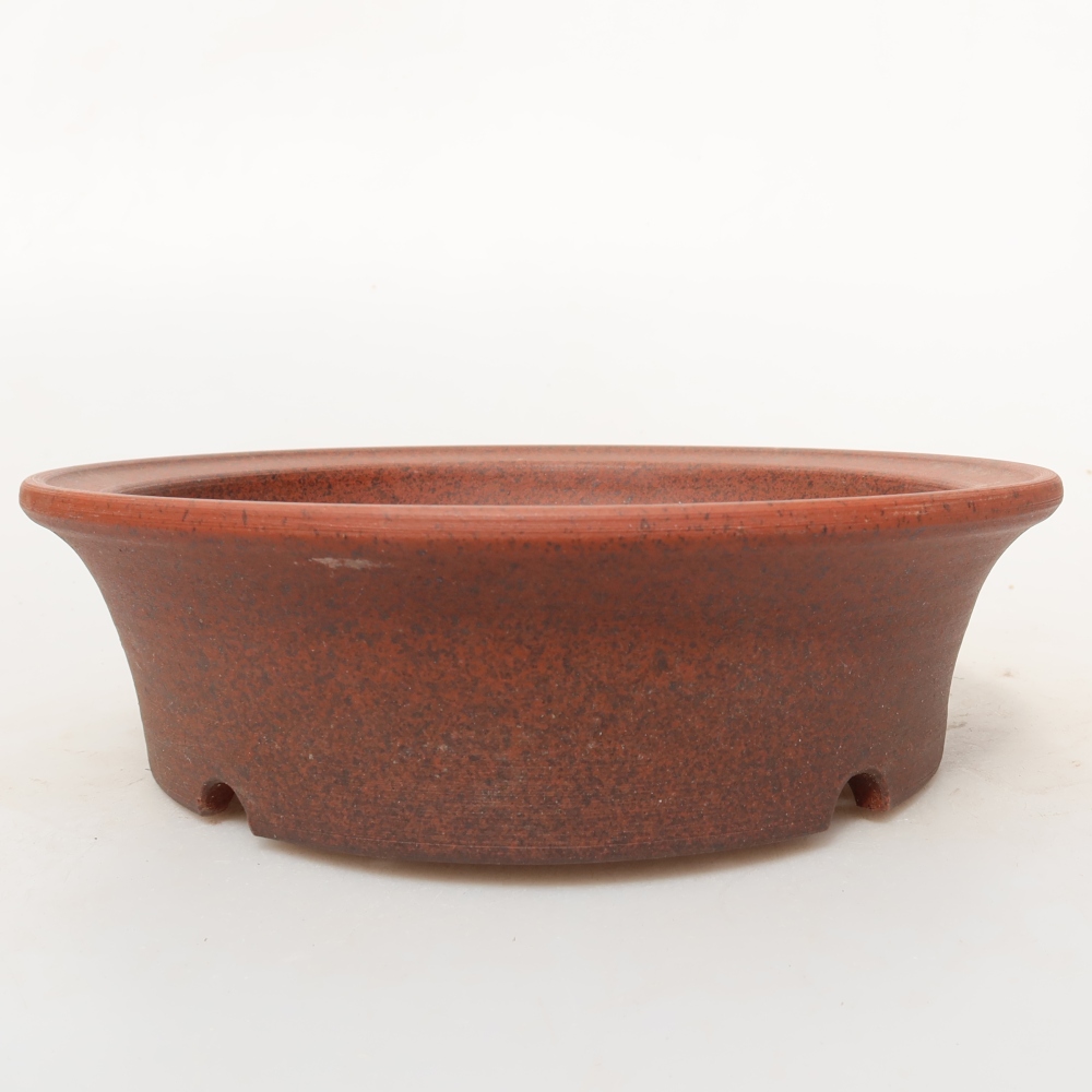 Contenitore in ceramica  19 x 19 x 5,5 cm, colore mattone